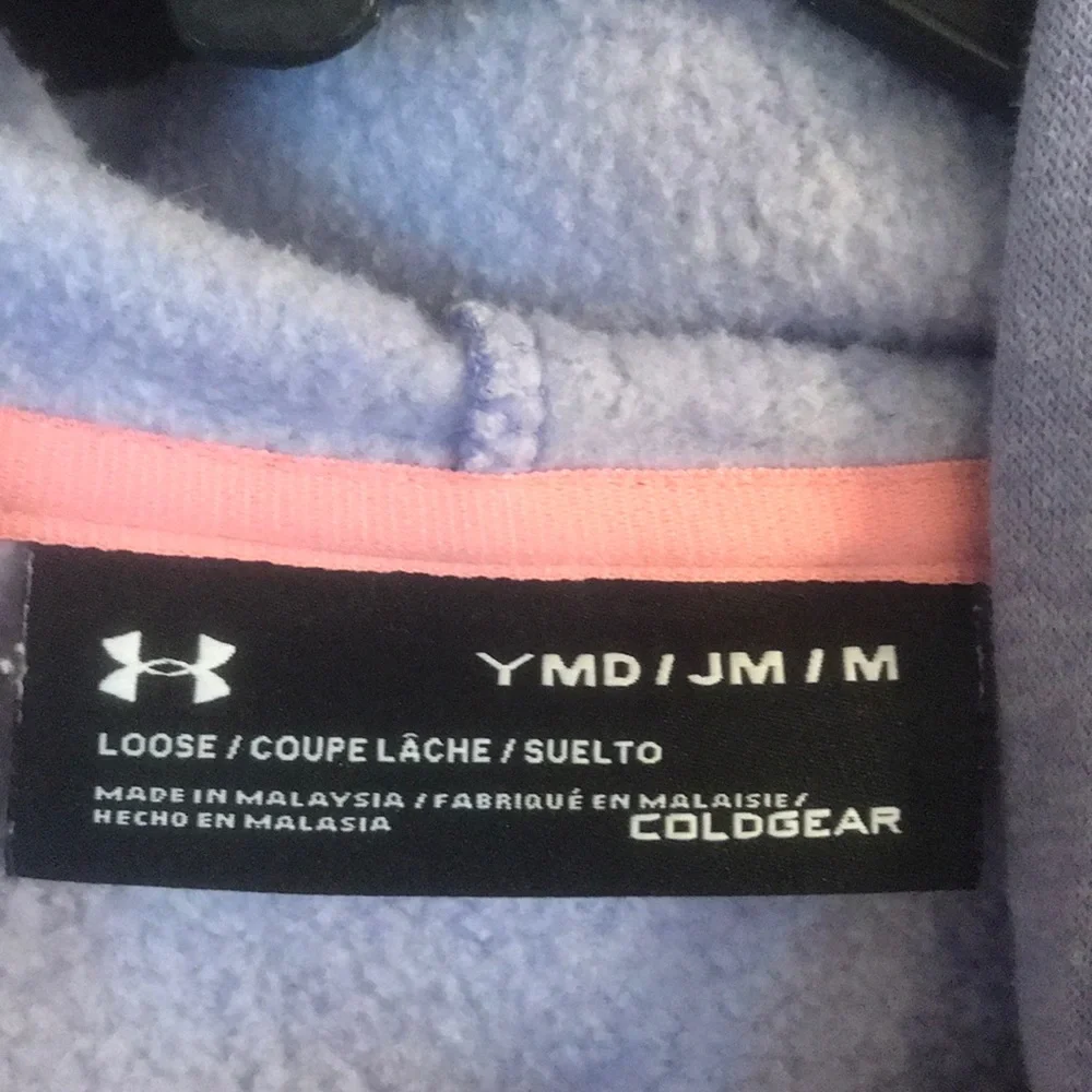 Under Armour Lavender Hoodie with Pink Logo